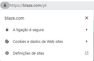 Segurança do site da Blaze