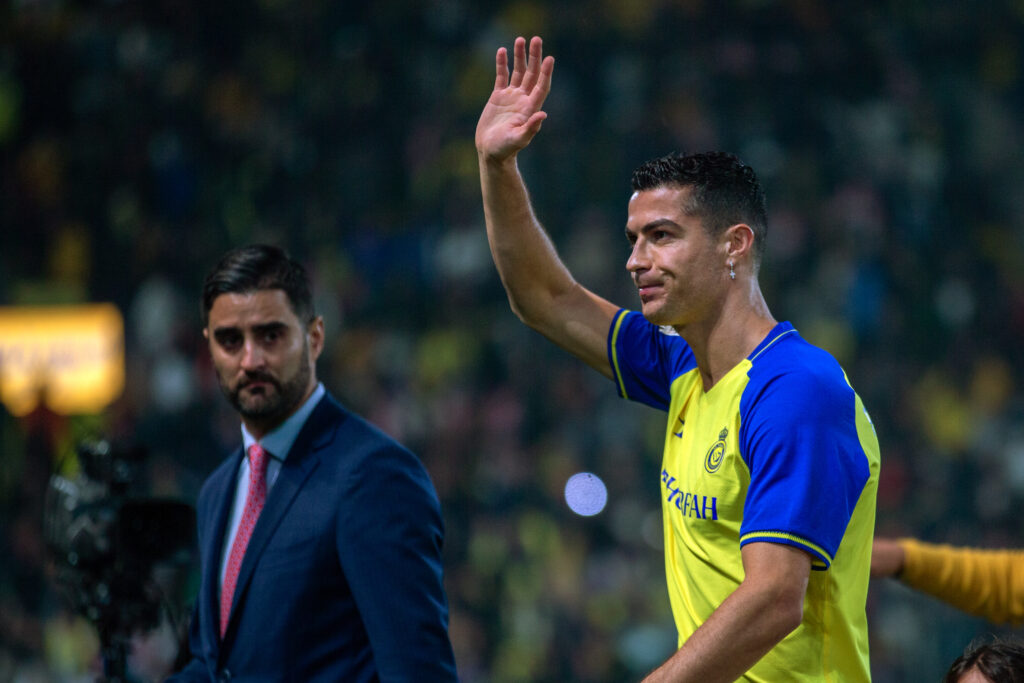 Cristiano Ronaldo em sua apresentação ao Al-Nassr