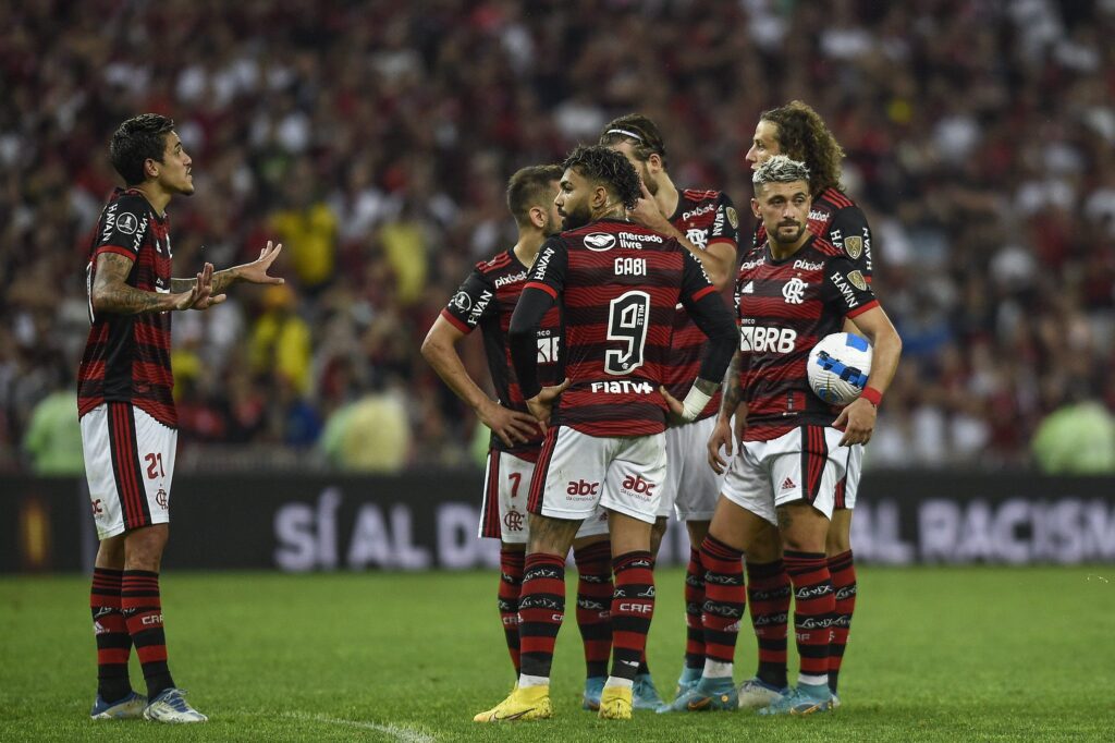 Gabigol, Arrascaeta e Pedro pelo Flamengo