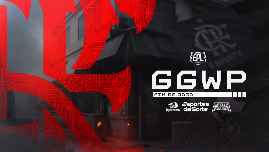 Símbolo do Flamengo eSports com a escrita "GGWP"