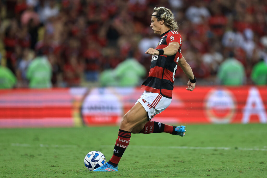 David Luiz com a camisa do Flamengo
