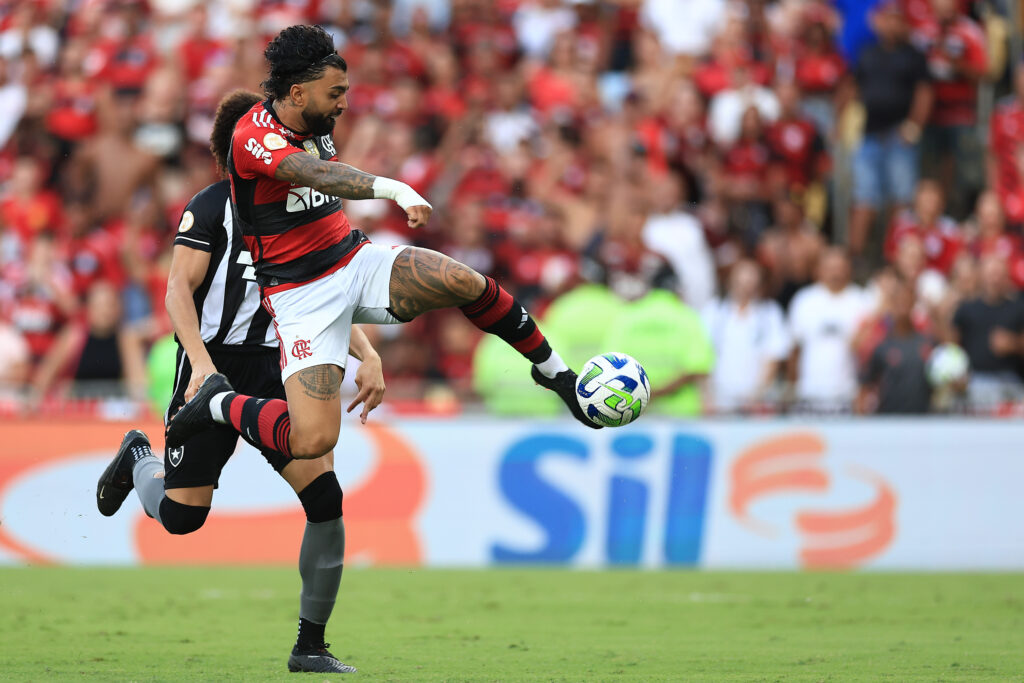 Gabigol durante Flamengo x Botafogo no Maracanã