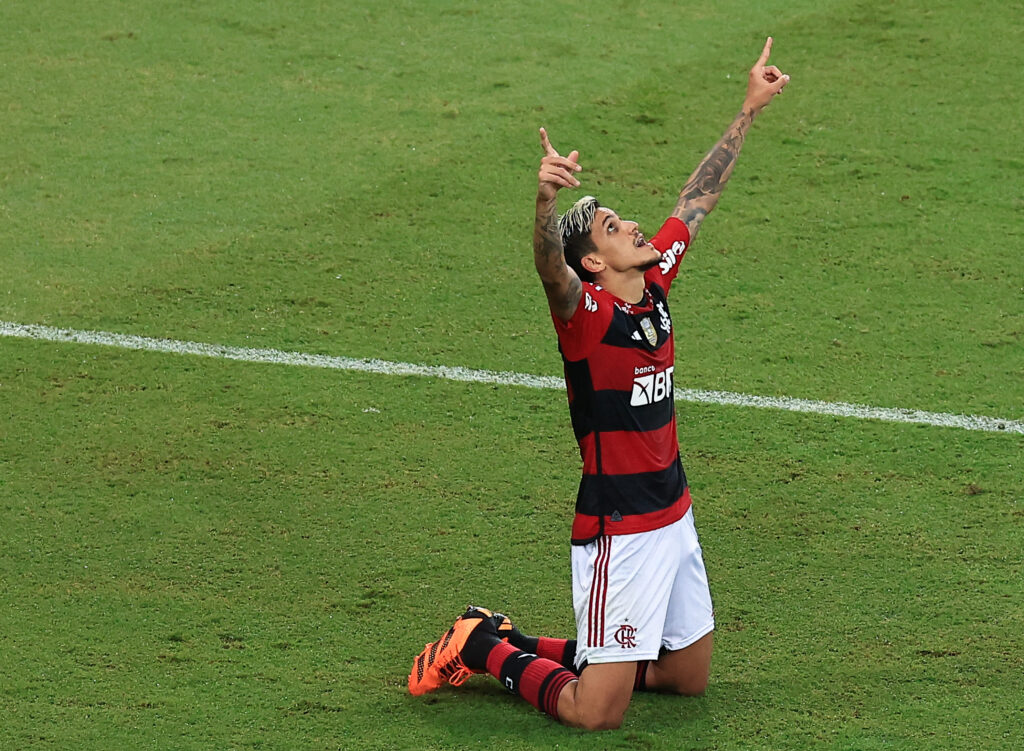 Pedro comemora gol do Flamengo