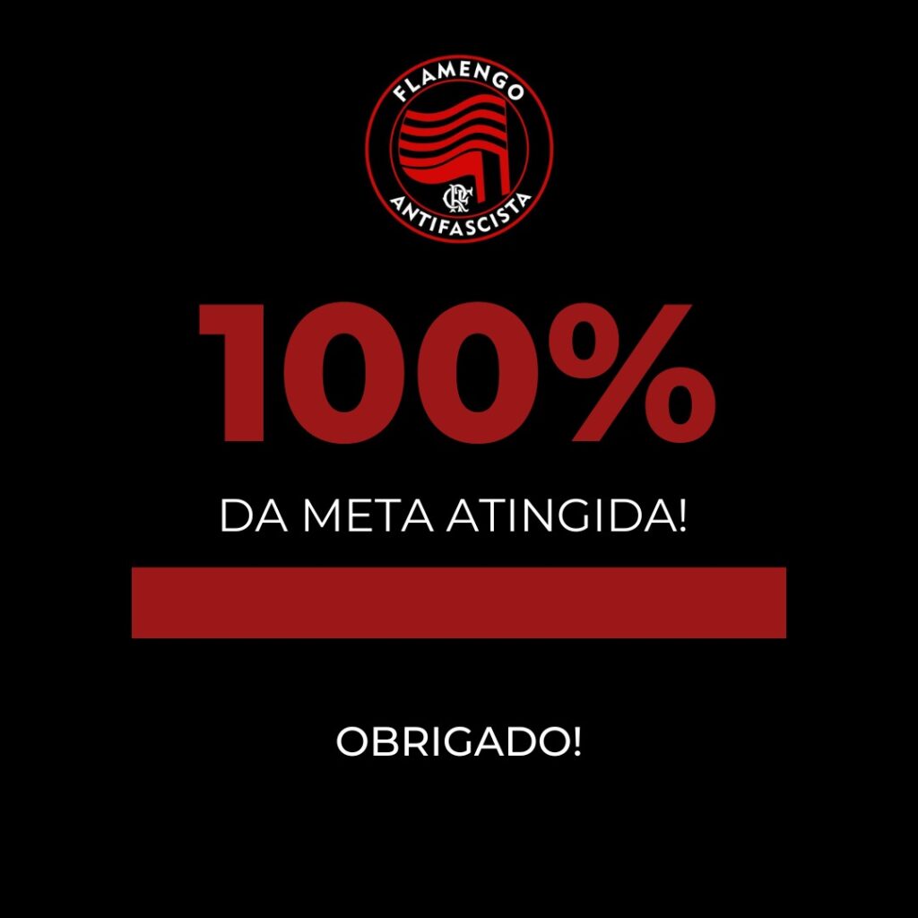 Após lançar vaquinha para ajudar torcedores punidos por faixa em Fla-Flu, Flamengo Antifascista anuncia que vaquinha atingiu a meta