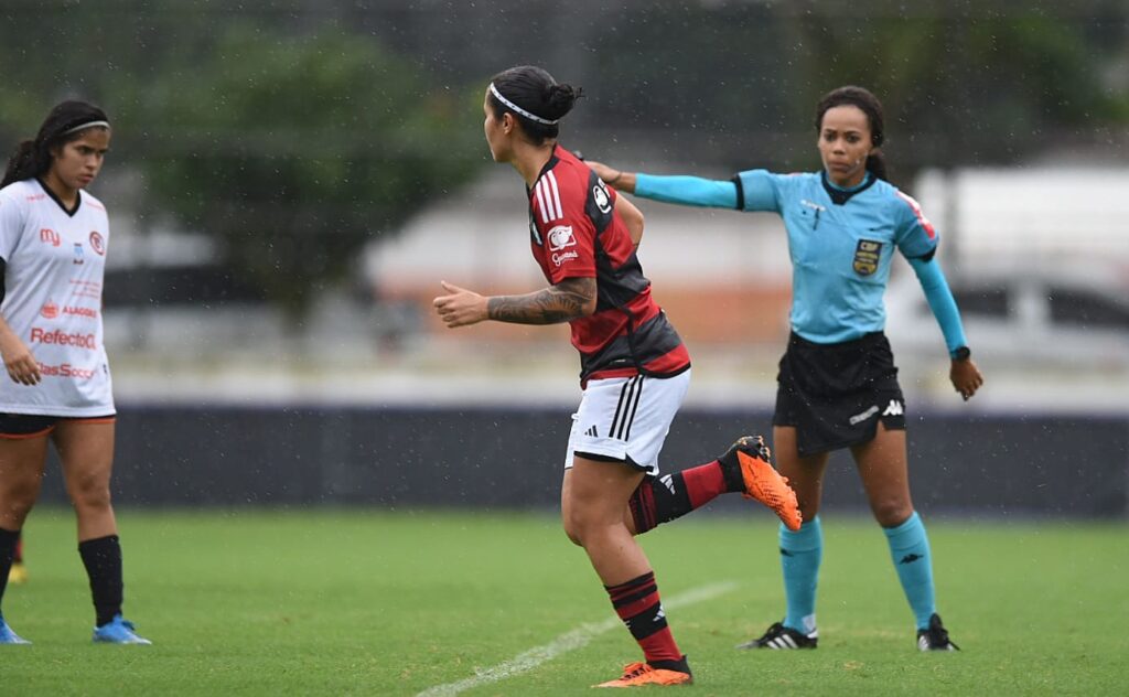 Gica em jogo do Flamengo pelo Brasileirão Feminino Sub-20