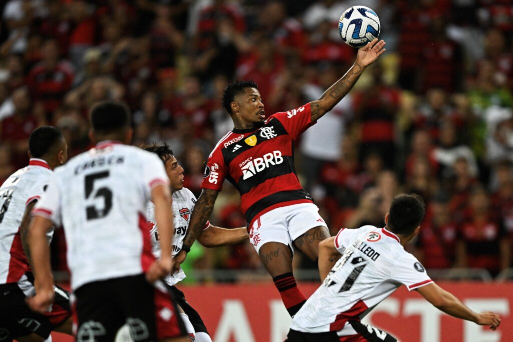 Marinho em Flamengo x Ñublense
