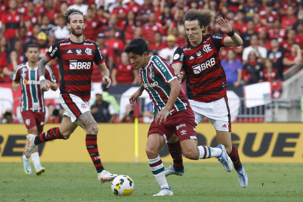 David Luiz marca Germán Cano em Flamengo x Fluminense
