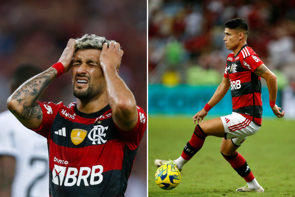 Arrascaeta e Luiz Araújo sofrem lesão que pode prejudicar Flamengo na final da Copa do Brasil