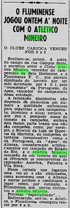 nota jornal do brasil fluminense 6x0 atlético mineiro