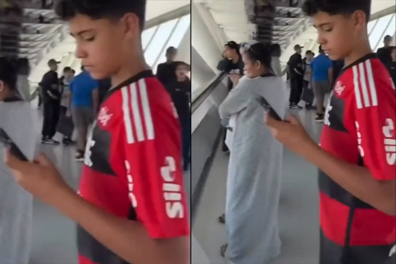 É Flamengo! Filho do astro Cristiano Ronaldo choca ao aparecer em vídeo usando um Manto Sagrado