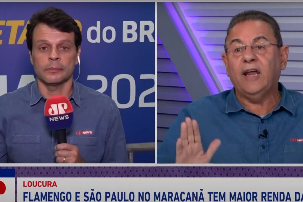 Rodrigo Viga e Flávio Prado, jornalistas da Jovem Pan, trocam farpas ao vivo durante mais de 10 minutos após derrota do Flamengo para o São Paulo