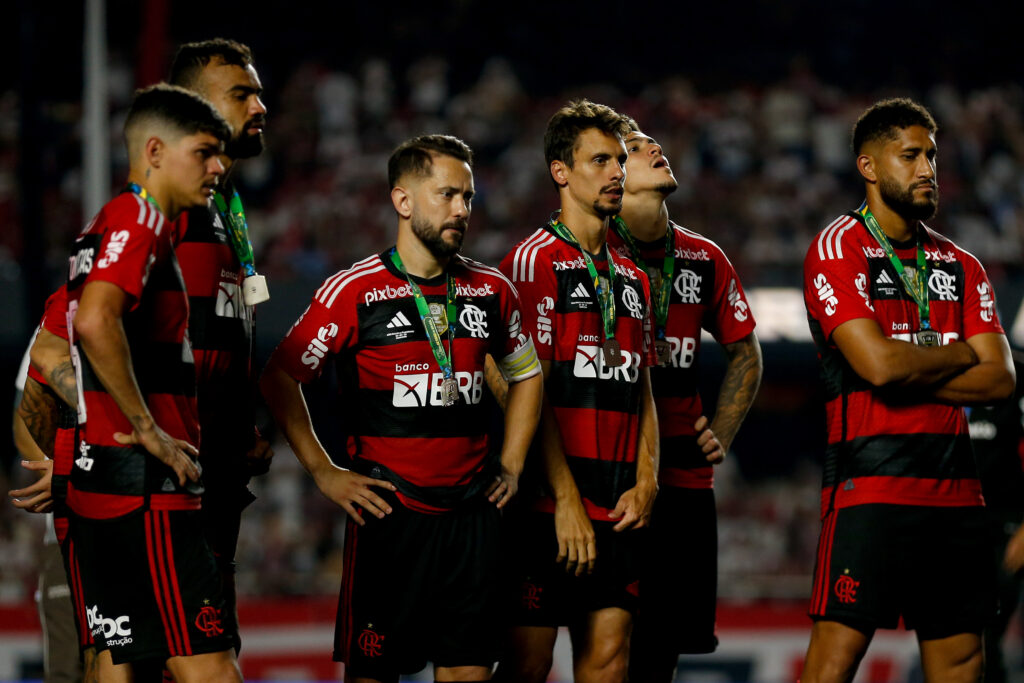 Jogadores do Flamengo após a final da Copa do Brasil