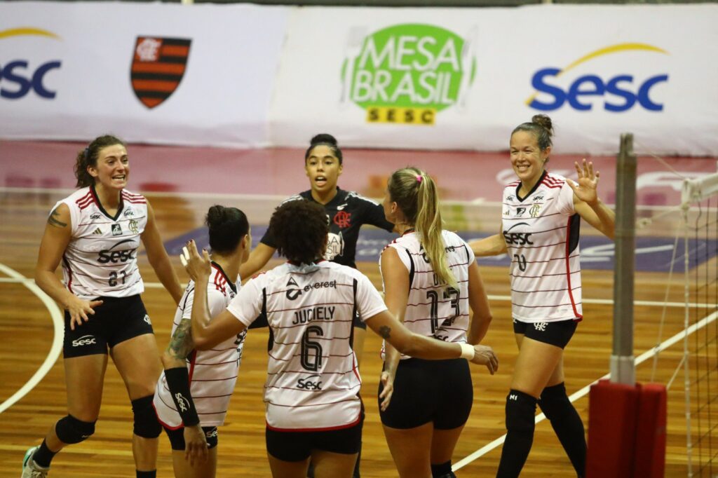 Flamengo venceu o Tijuca Tênis Clube no Carioca de Vôlei Feminino