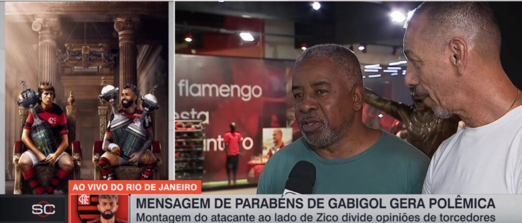 Andrade entra em polêmica e detona Gabigol sobre arte parabenizando o Flamengo