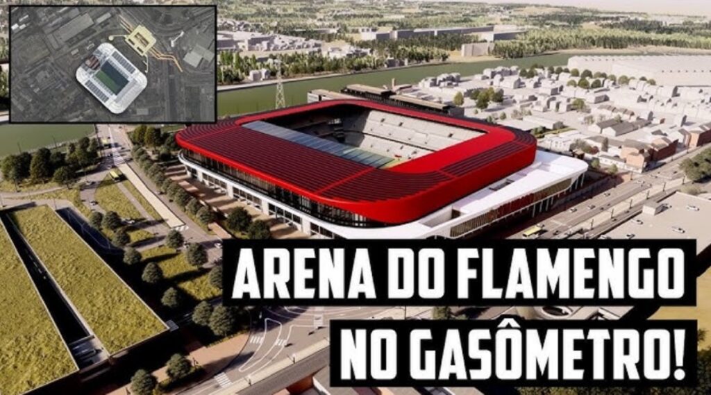 Novo estádio do Flamengo no Gasômetro