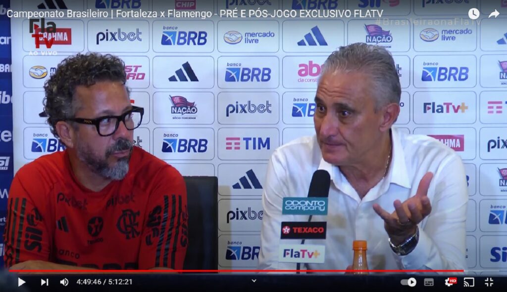 Tite analisa vitória do Flamengo contra Fortaleza
