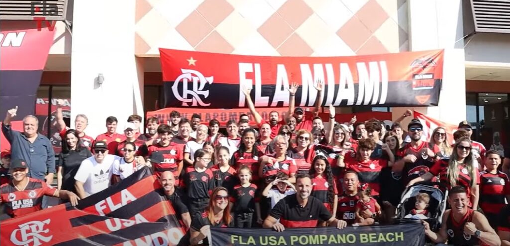Encontro de torcedores do Flamengo em Orlando, na Flórida. VP de Marketing do Flamengo diz que clube prepara para próximas semanas anúncio de projeto para internacionalizar marca voltado aos EUA