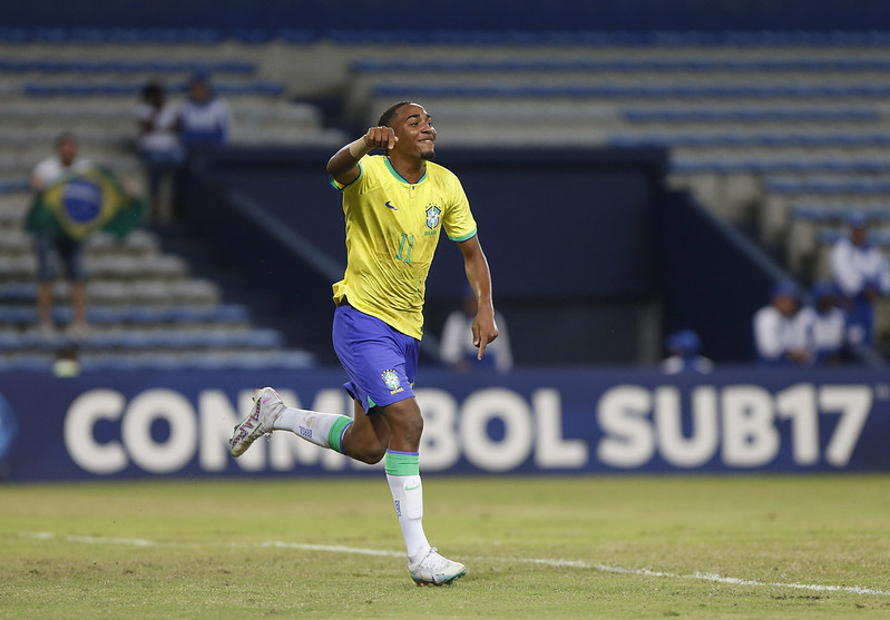 Lorran participa de gol de Rayan em estreia da Seleção Brasileira na Copa do Mundo Sub-17