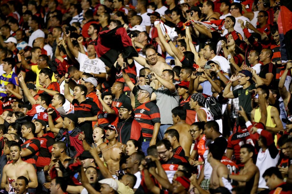 Torcida do Flamengo no Barradão, em 2014, em jogo contra o Vitória