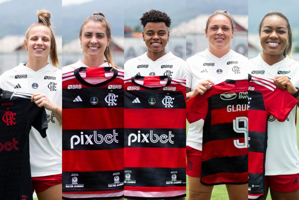 Gabi Barbieri, Djeni Becker, Naná, Glaucia e Sorriso são os reforços do Flamengo Feminino para 2024