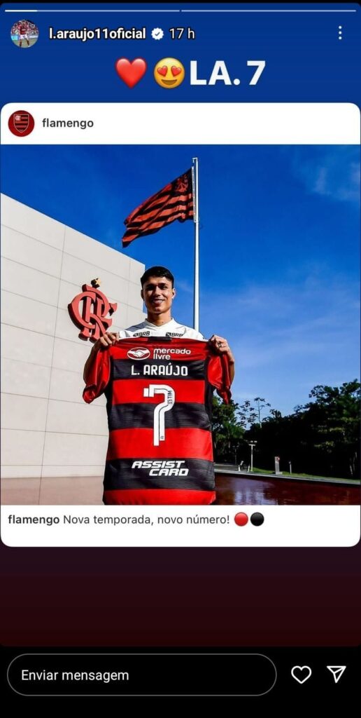 Atletas do Flamengo fazem publicações sobre retorno aos treinos visando a temporada 2024 no Ninho do Urubu; confira