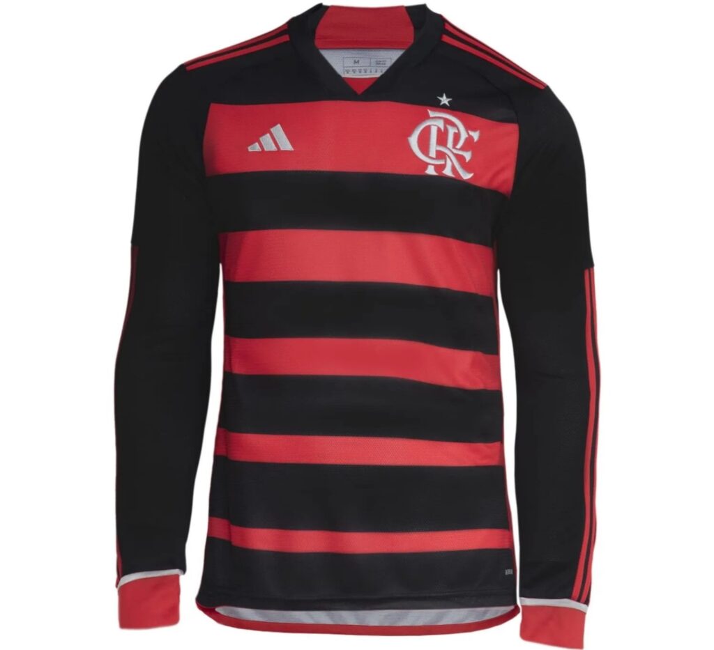 Após quase 7 anos sem fabricar o modelo, Flamengo terá retorno de camisa da Adidas com mangas longas; veja valores