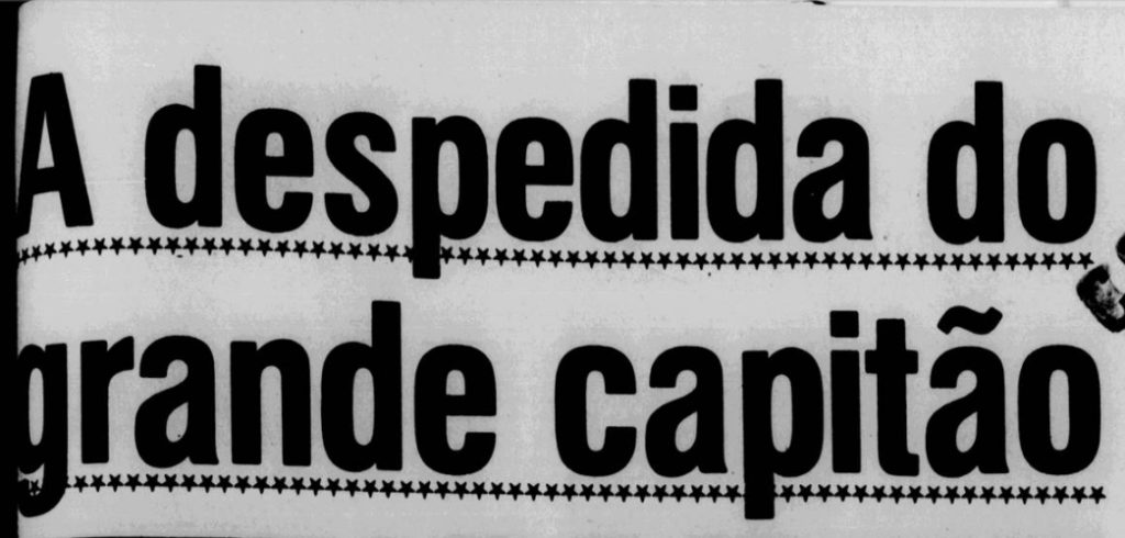 A despedida do grande capitão
Jornal dos Sports 29/09/1982