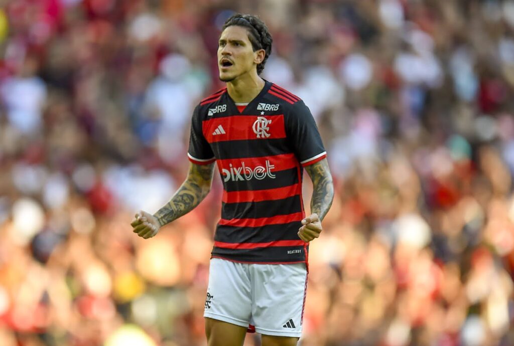 Pedro comemora gol pelo Flamengo; atacante tem histórico impressionante contra o Nova Iguaçu