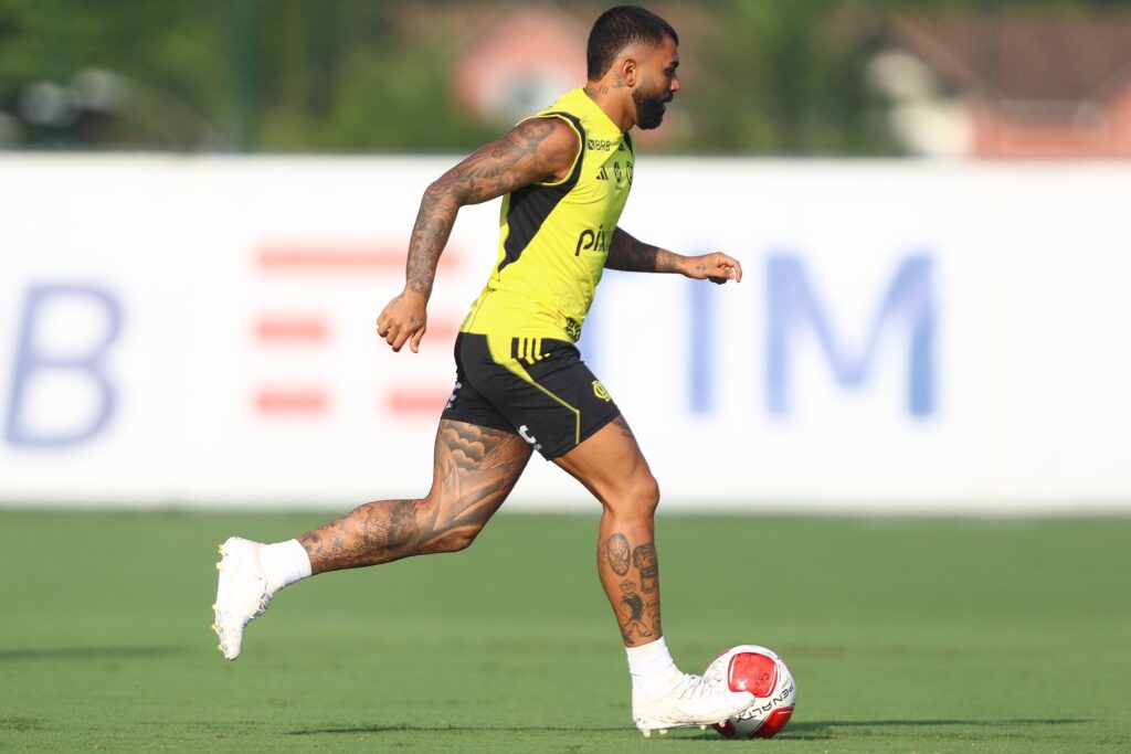 Gabigol durante treino do Flamengo. Gilvan de Souza /CRF