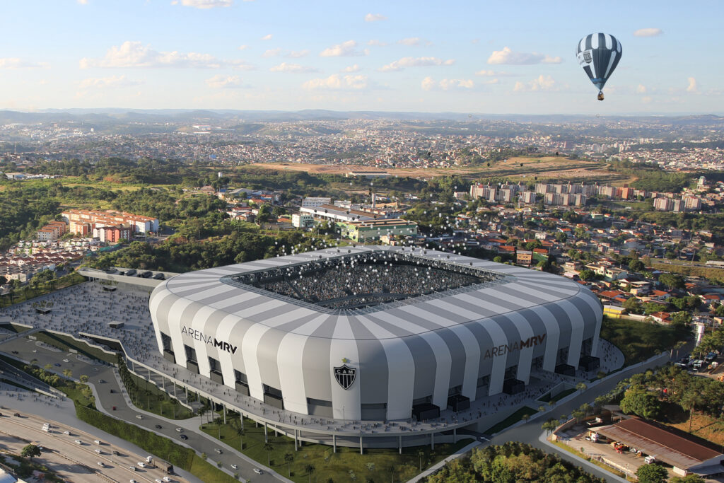 Arena MRV, do Atlético-MG. Clube é um dos que tirou sonho do estádio próprio do papel após décadas jogando de aluguel