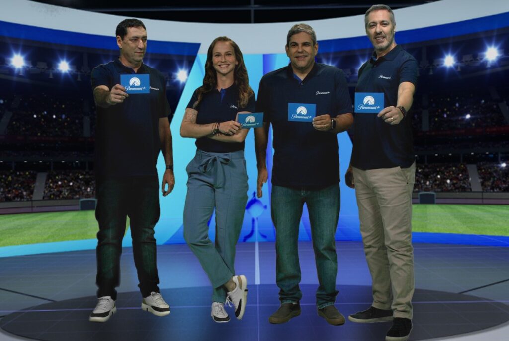 Equipe de transmissão da Paramount + para jogos da Libertadores; emissora definiu escala para Flamengo x Bolívar