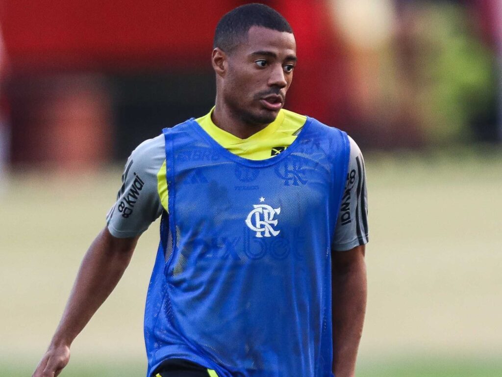 Nicolás De La Cruz no treino do Flamengo