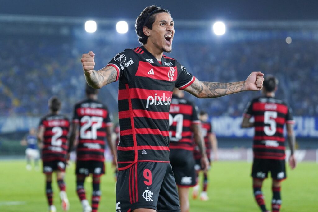 Pedro comemora gol do Flamengo sobre o Millonarios; atacante volta ao time contra o Botafogo, Arrascaeta e as últimas notícias