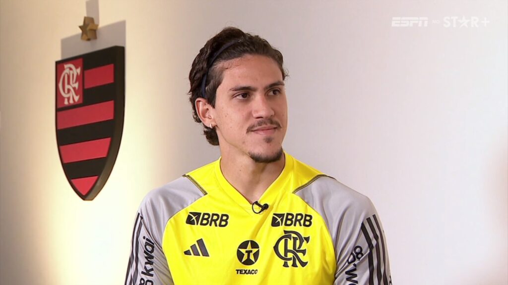 Pedro durante entrevista sobre Libertadores