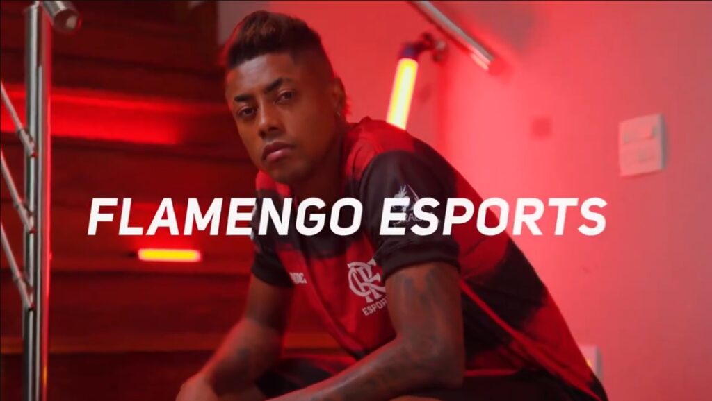 Bruno Henrique em anuncio do Flamengo esports