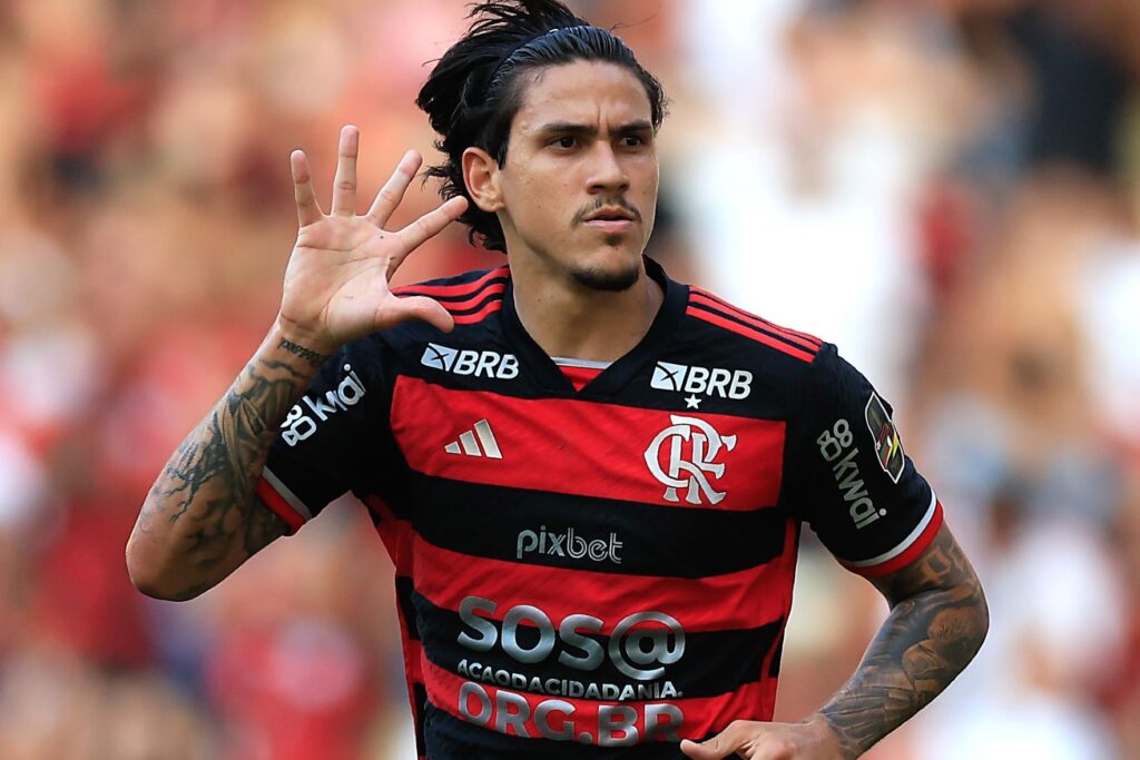 Pedro comemora gol contra o Corinthians, no Maracanã