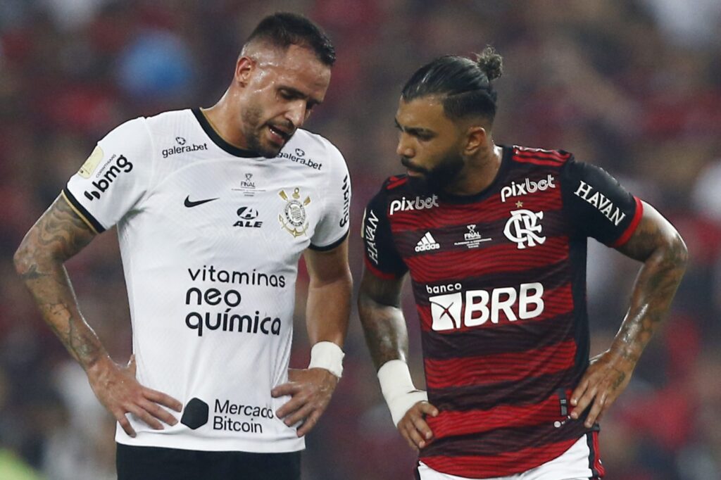 Gabigol na final da Copa do Brasil 2022, contra o Corinthians