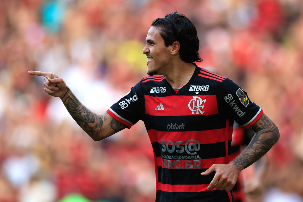 Pedro comemora gol do Flamengo no Maracanã