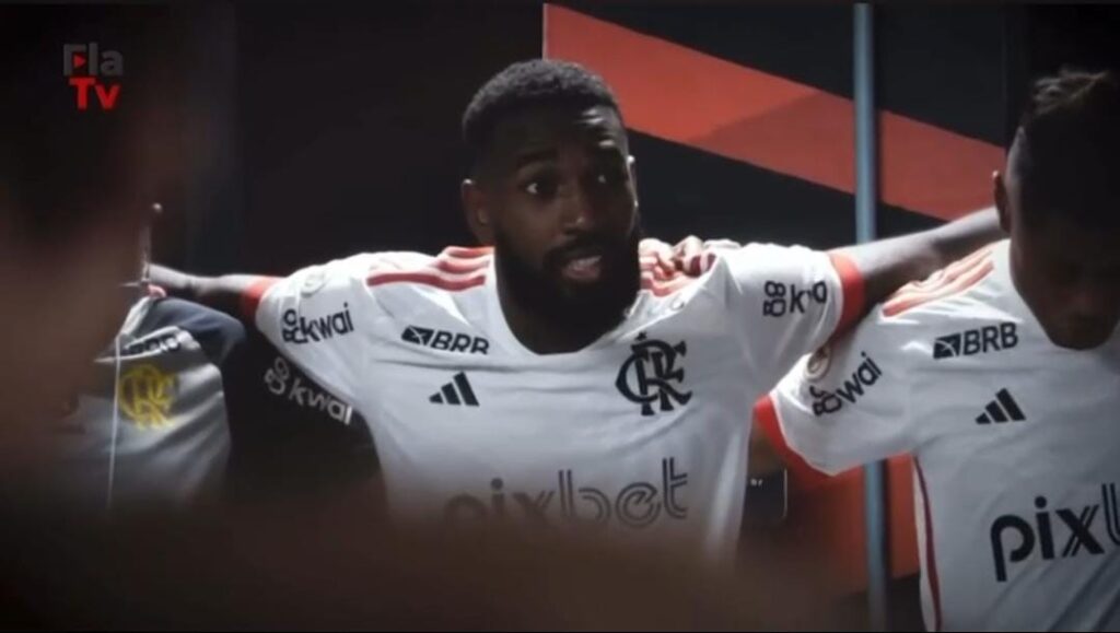 Gerson nos bastidores de Vasco x Flamengo