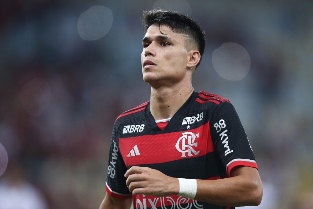 Luiz Araújo em campo pelo Flamengo; jogador está entre melhores reservas do Brasileirão