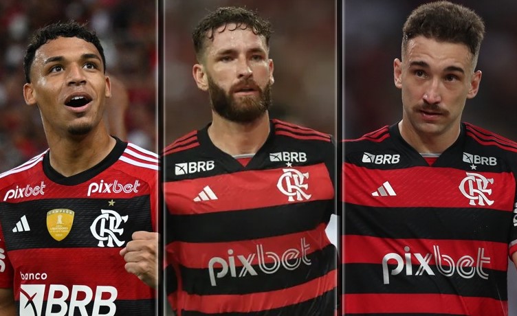 Provável escalação do Flamengo hoje contra Juventude: Victor Hugo, Léo Pereira e Ortiz