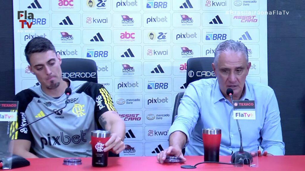 Tite em entevista coletiva após Flamengo vencer o Vitória