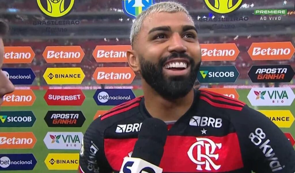 gabigol após vitória do flamengo