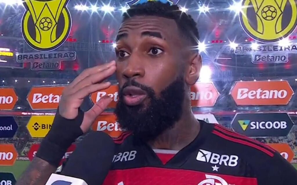 gerson em jogo do flamengo contra o fortaleza