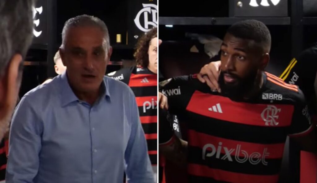 tite e gerson vestiário do flamengo