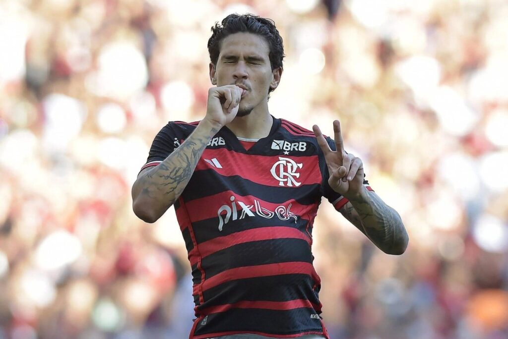 Pedro comemora gol do Flamengo em homenagem aos seus filhos que irão nascer; veja de quem o time é pai no Brasileirão