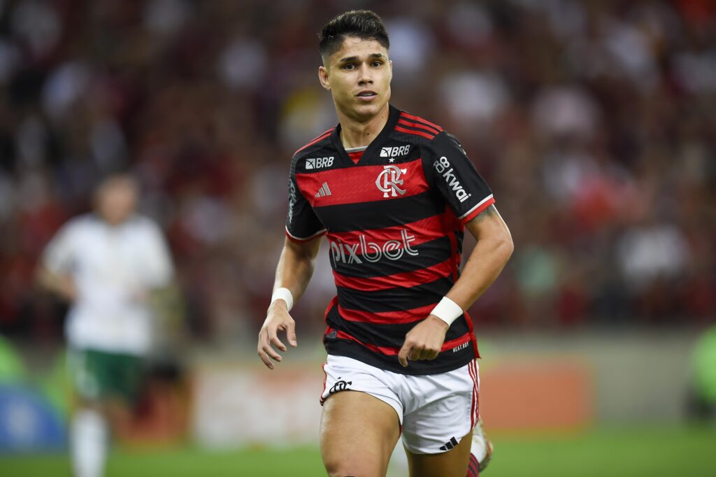 Luiz Araújo corre pelo Flamengo em campo