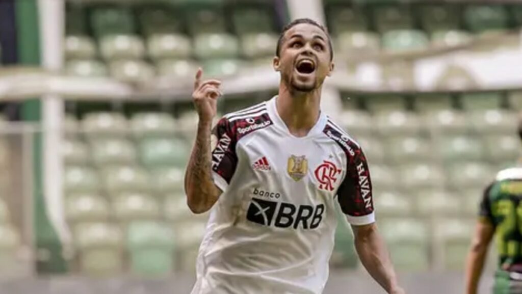 michael comemora gol pelo flamengo