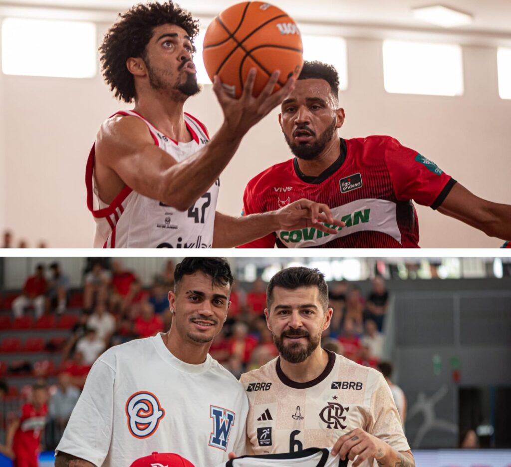 Alexey foca na bandeja e Reinier posa para foto com Franco Balbi