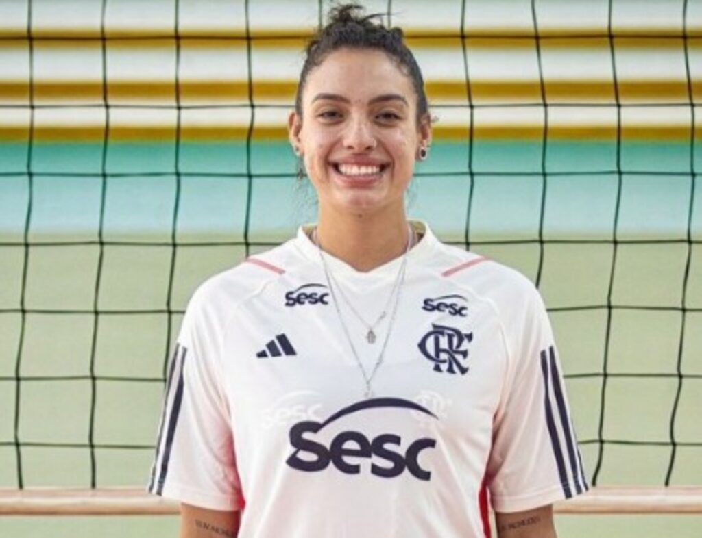 Camila Mesquita em treinamento do Sesc Flamengo